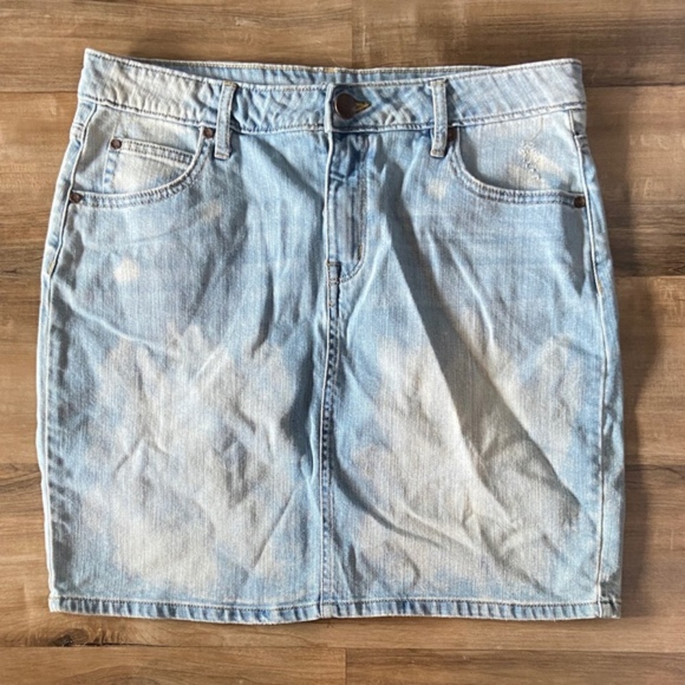 a.n.a Light Blue Denim Pencil Skirt